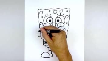 آموزش نقاشی باب اسفنجی3
